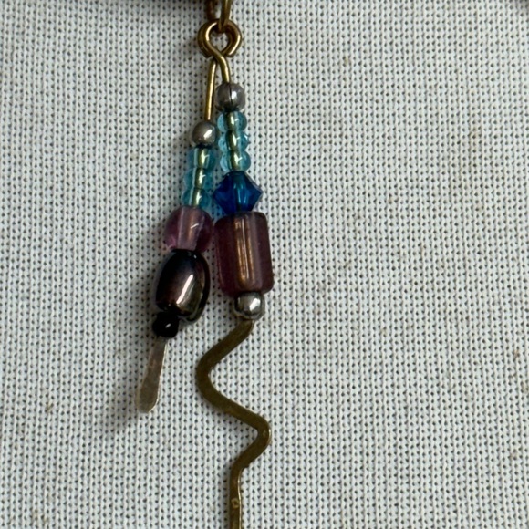 Ceramic Square Earrings With Dangles Earrings - Picture 3 of 3